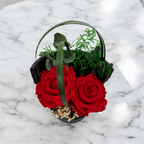 Double rose éternelle artisanale - personnalisable